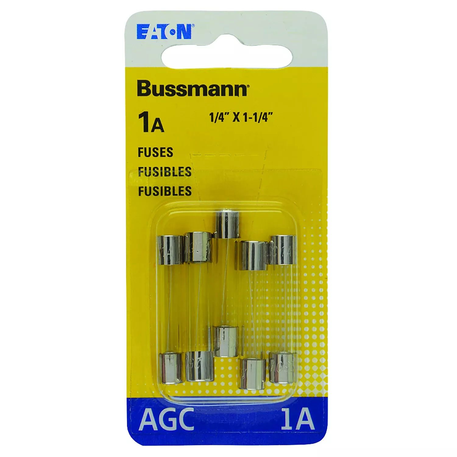 1 Amps Agc Clear Glass Tube Fuse 5 Pk