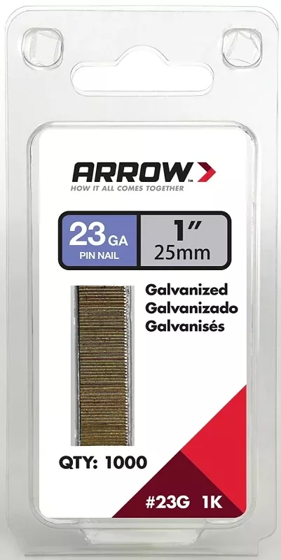 1 In. L X 23 Ga. Straight Strip Galvanized Pin Nails 1,000 Pk