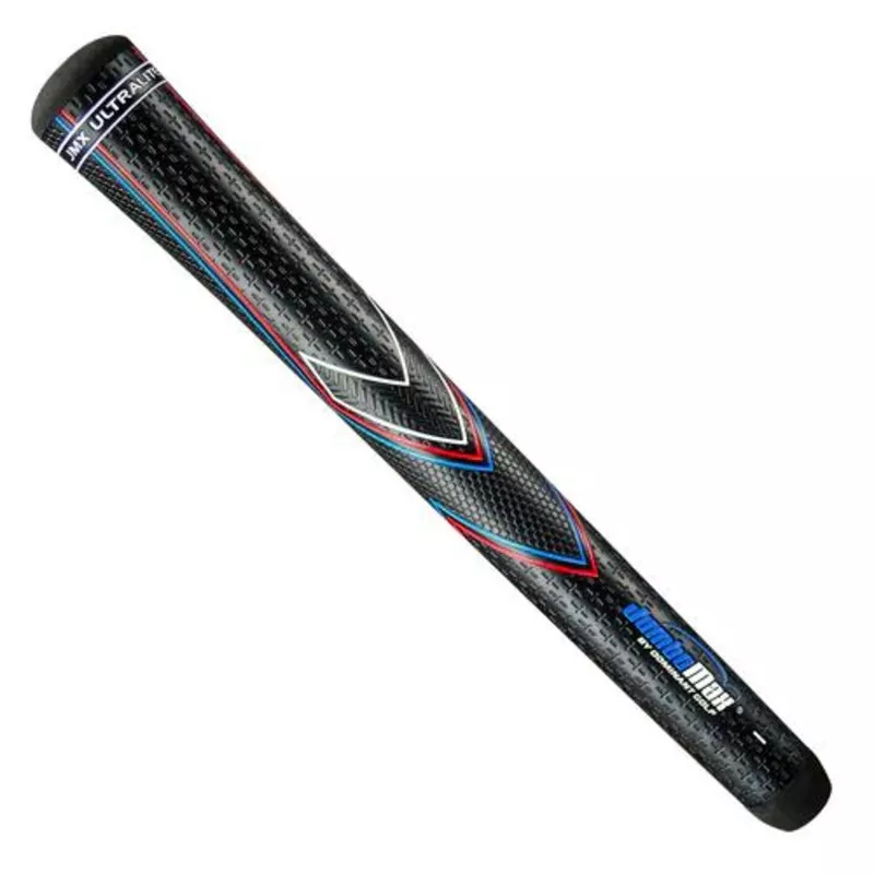 (13pc Grip Bundle) JumboMax JMX UltraLite STANDARD JUMBO (+1/8″) Grip Black (with Red/White/Blue)