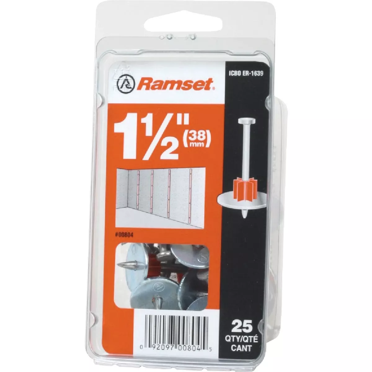 .3 In. D X 1-1/2 In. L Steel Round Head Drive Pin 25 Pk