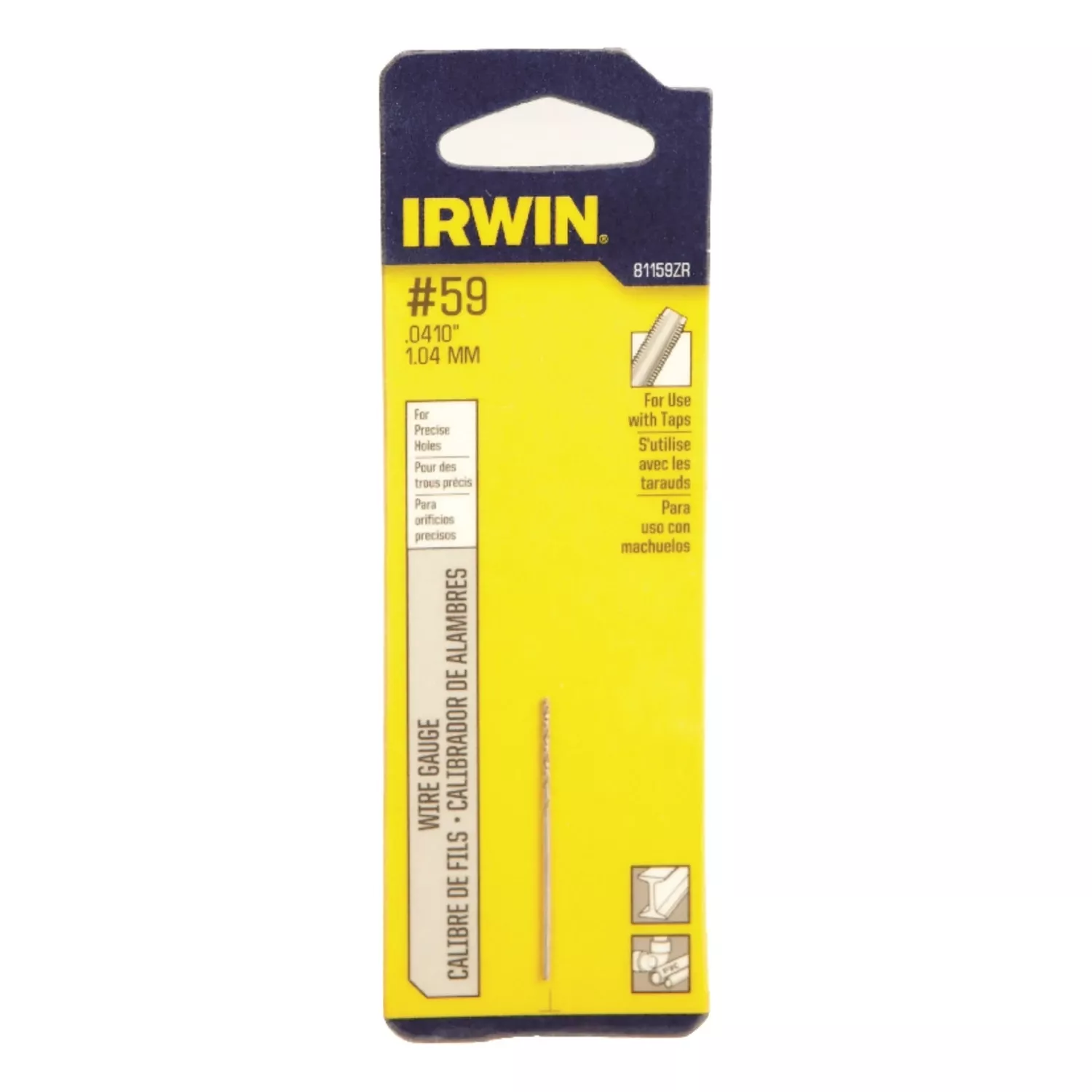 #59 Bright High Speed Steel Wire Gauge Drill Bit 1-5/8 In. Length