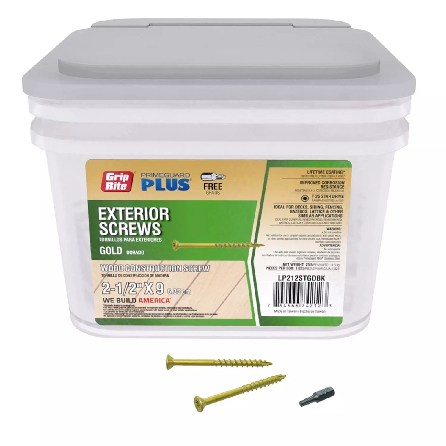 #9 X 2-1/2 In. Gold Star Wood Deck Screw 25 Lb. Pail