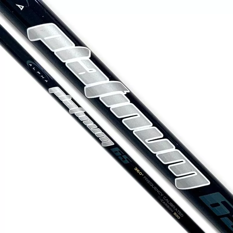 (Assembled) Alpha Platinum Driver Shaft with Adapter Tip + Grip Black