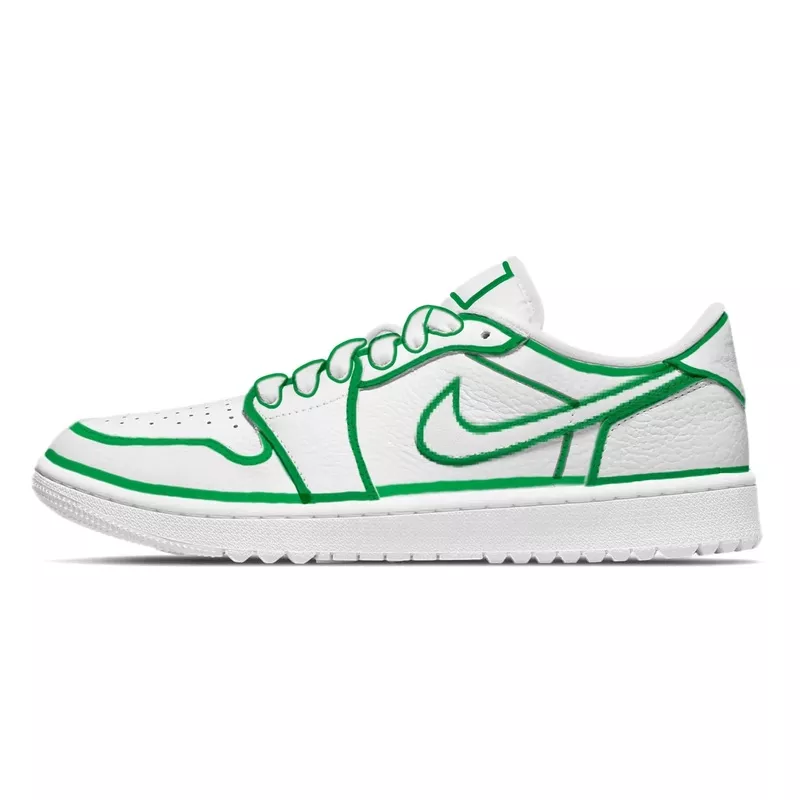 “Green Lines” Jordan 1 Golf Shoes