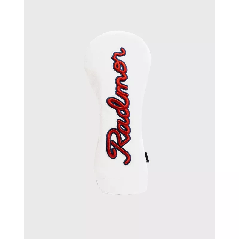 ‘RADMOR Script Bethpage’ Leather Headcover – Driver – White/Red/Navy White/Red/Navy