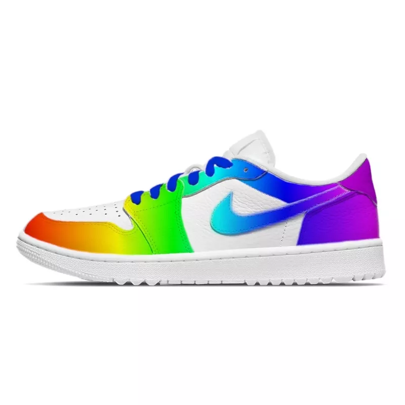 “Rainbow” Jordan 1 Golf Shoes