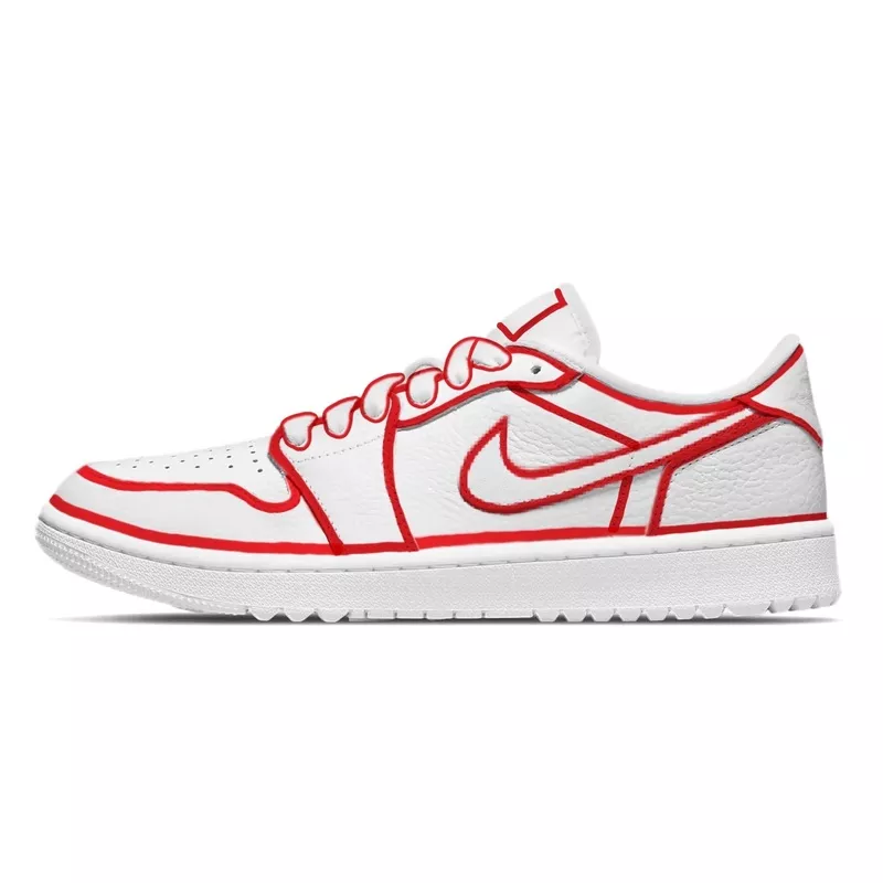 “Red Lines” Jordan 1 Golf Shoes