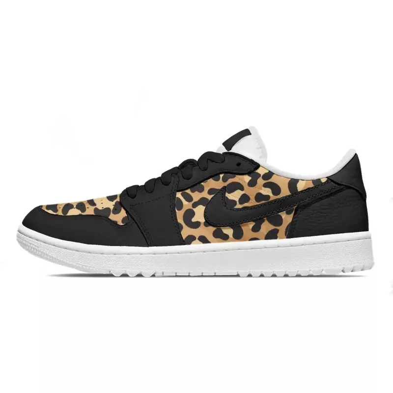 “Shadow Leopard Print” Jordan 1 Golf Shoes