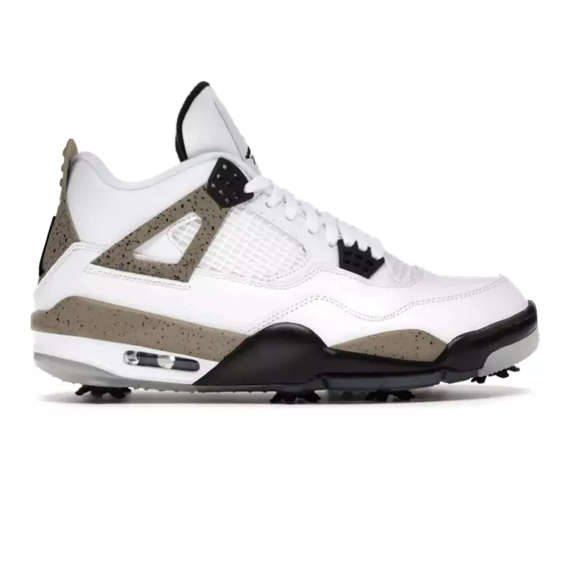 “Stone Cement” Jordan 4 Retro Golf Shoes