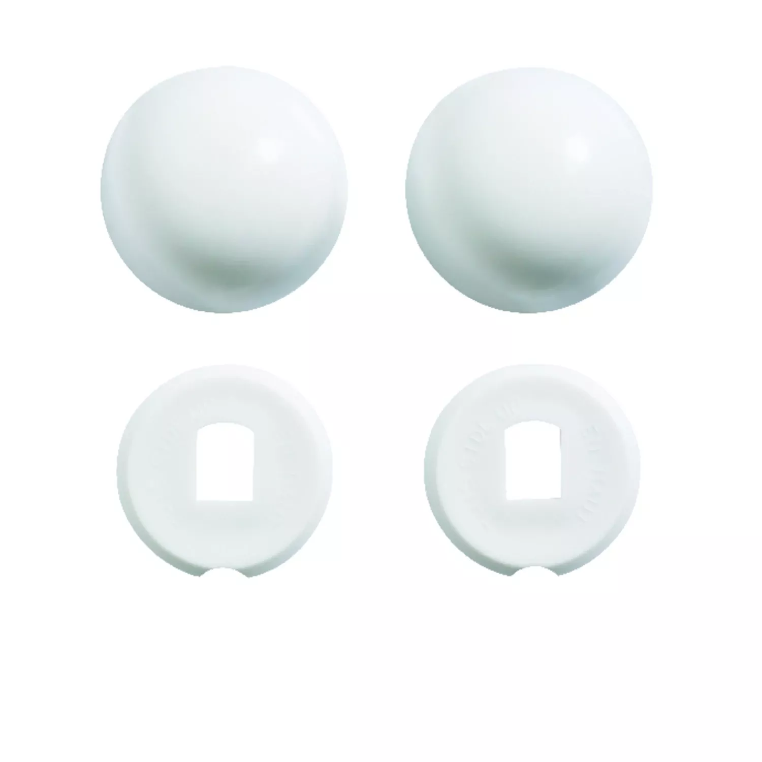 White Plastic Snap-on Toilet Bolt Caps - Model Gp1013092-0