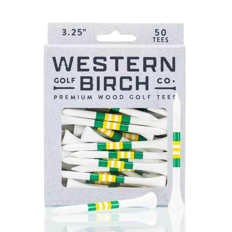 “White Sand” 3.25″ Signature Striped Golf Tee