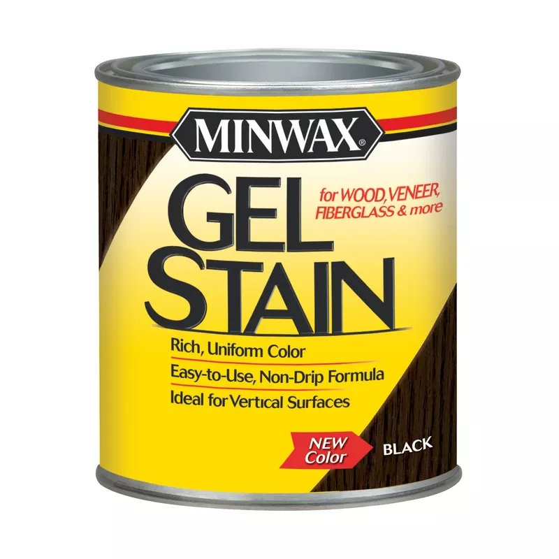 Wood Gel Stain, Black, Qt.