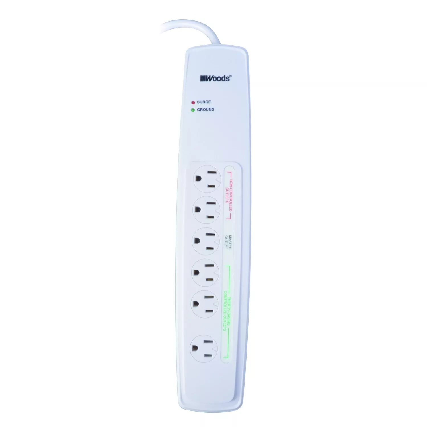 Woods 3 Ft. L 6-outlet Smart Surge Protector With 1780 Joules Protection