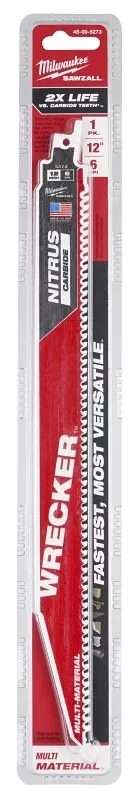 Wrecker 12 In. Nitrus Carbide Reciprocating Saw Blade 6 Tpi 1 Pk