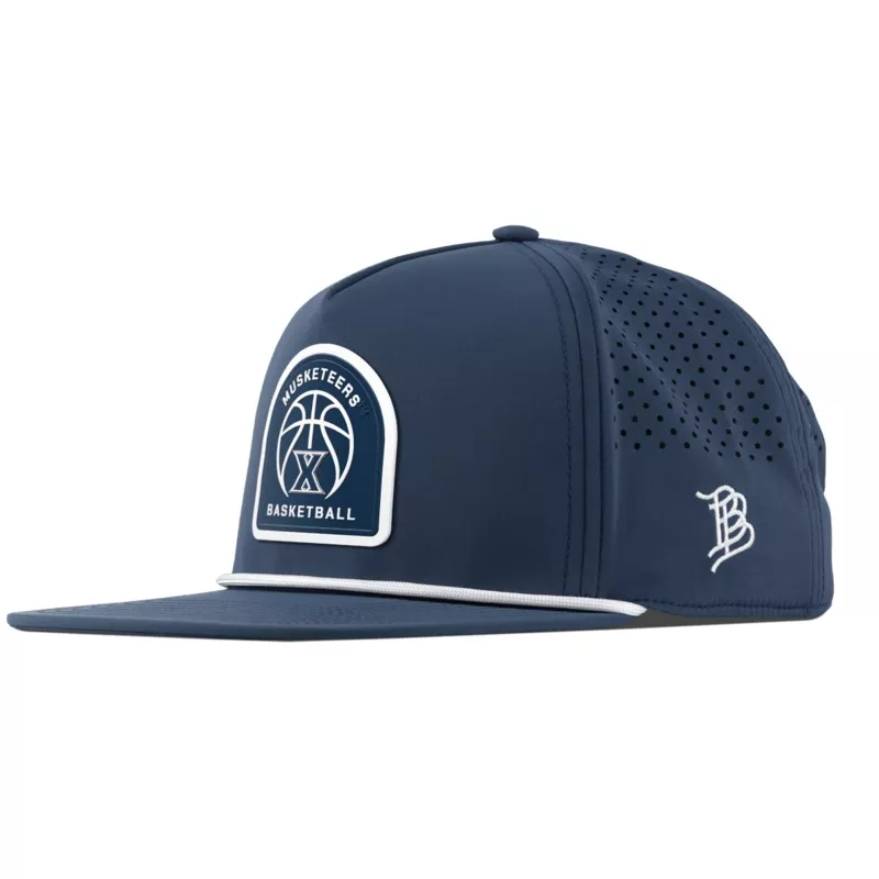Xavier University “Xavier Basketball” Flat 5 Panel Rope White/Orion