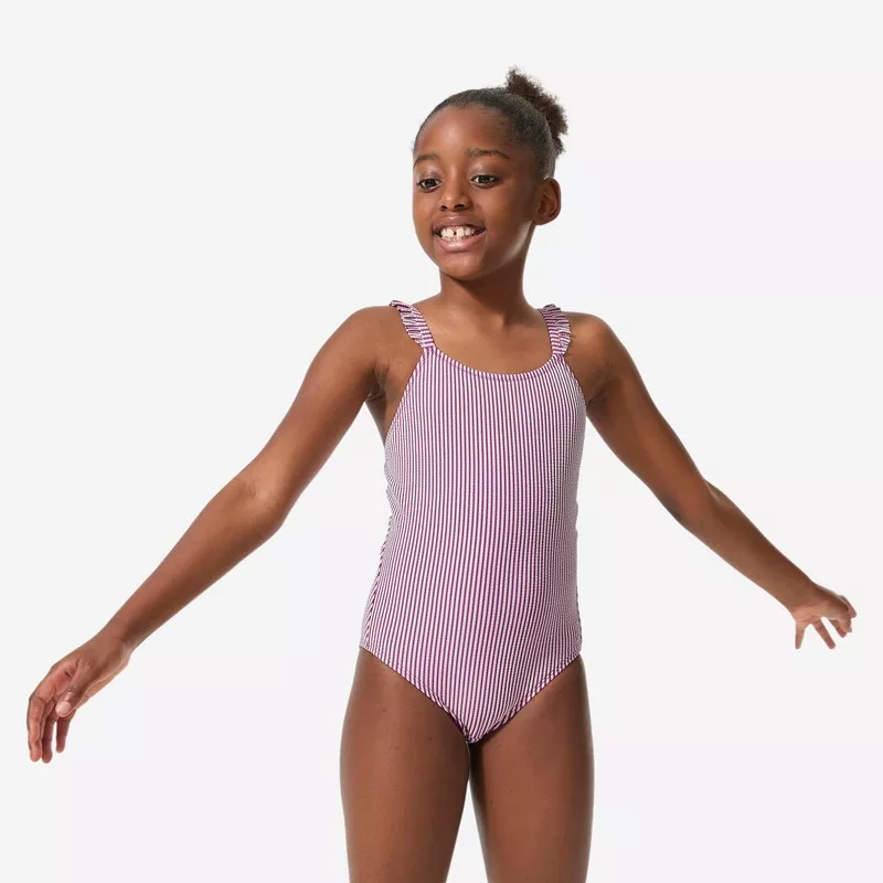 Young girls 1-piece swimsuit, Lila lanza purple orchid purple