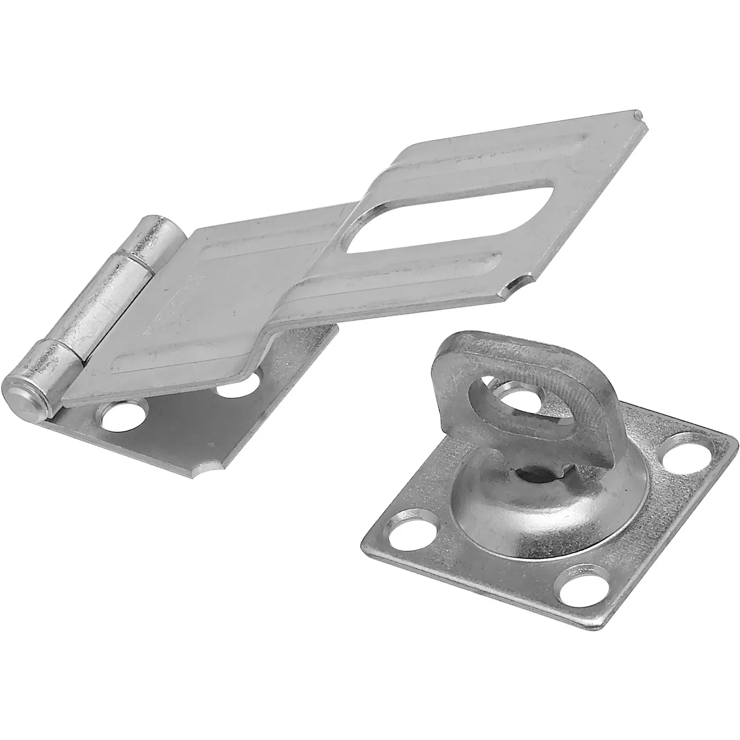 Zinc-plated Aluminum/steel 4-1/2 In. L Swivel Staple Safety Hasp 1 Pk
