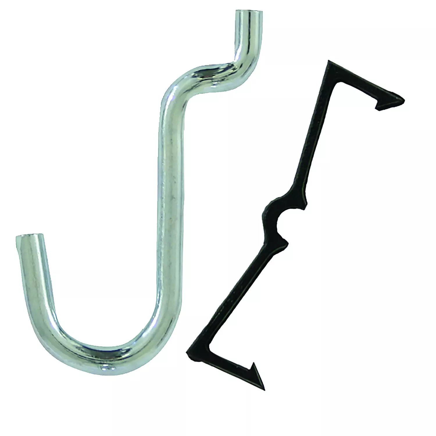 Zinc Plated Black/silver Steel 0.5 In. Peg Hooks 8 Pk
