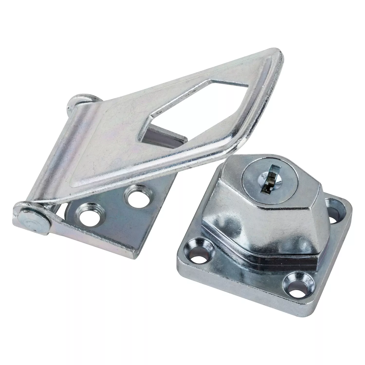 Zinc-plated Steel 3.5 In. L Keyed Hasp Lock 1 Pk