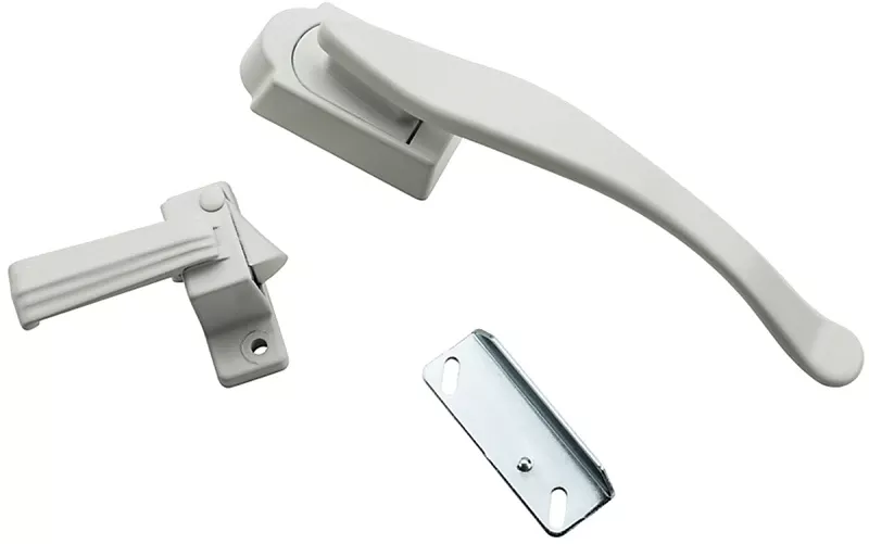 Zinc-plated White Zinc Lever Latches 1 Pk
