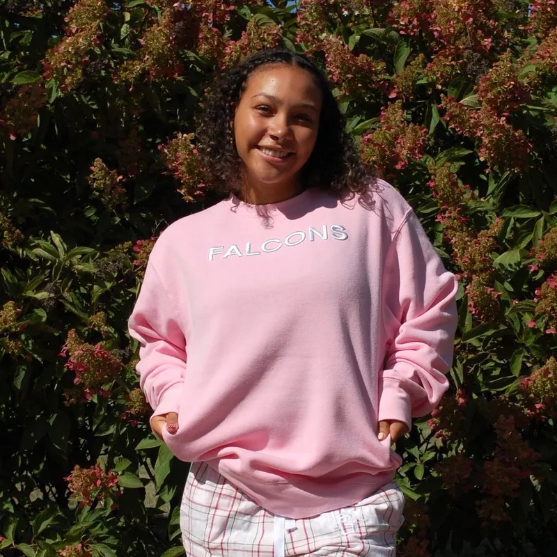 Zoozatz Falcons 3D Embroidery Crew Pink